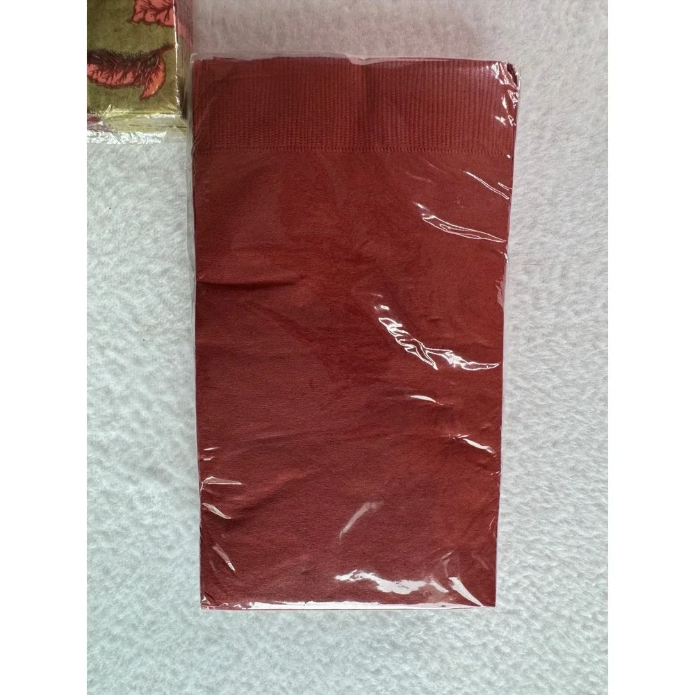 NEW Fall Thanksgiving Napkins‎ Lot Orange Pumpkin Leaf Sunflower Spice Sachets
